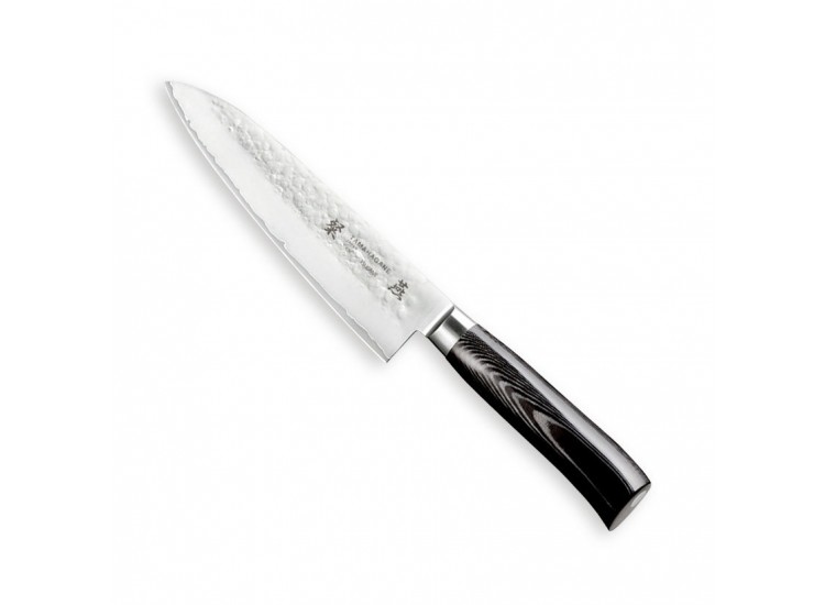 Couteau de chef japonais Tamahagane Tsubame lame martelée 18cm acier VG5