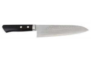 Couteau de chef japonais artisanal Jikko VG10 18cm damas 33 couches manche 2 rivets