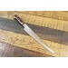 Couteau à trancher japonais artisanal Jikko Mahogani Tsuchime 24cm damas 33 couches