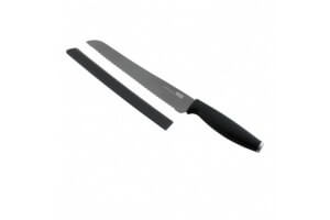 Couteau à pain KUHN RIKON Colori Titanium revêtement titane 21cm + protège-lame