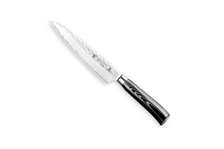 Couteau de chef japonais Tamahagane Tsubame lame martelée 24cm acier VG5