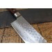Couteau de chef japonais artisanal Jikko Mahogani Tsuchime 21cm damas 33 couches