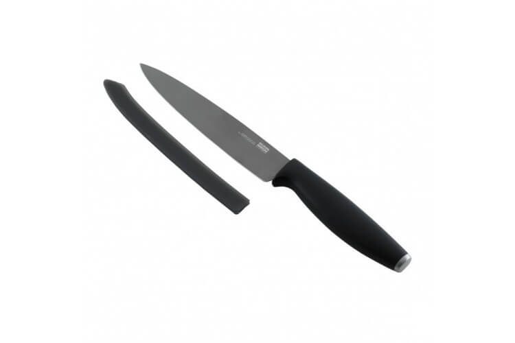 Couteau de cuisine KUHN RIKON Colori Titanium revêtement titane 13cm + protège-lame