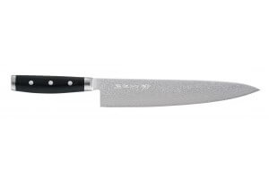 Couteau de chef japonais Yaxell GOU 25.5cm damas 101 couches manche micarta noir