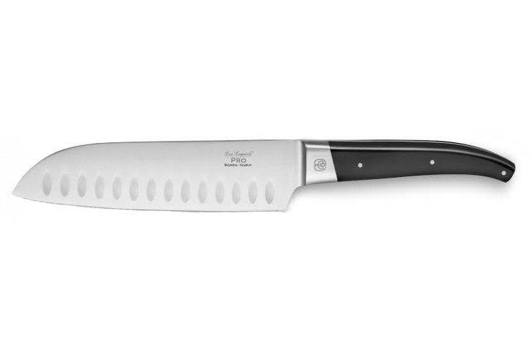Couteau Santoku LOU LAGUIOLE Pro alvéolé 18cm pleine soie