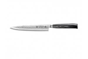 Couteau à sashimi japonais Tamahagane Tsubame lame martelée 21cm acier VG5