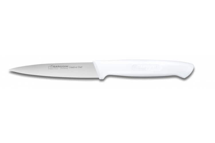 Couteau d'office Bargoin Creative Chef 10cm manche surmoulé blanc