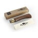 Couteau artisanal Old Bear lame inox 8cm manche noyer avec virole