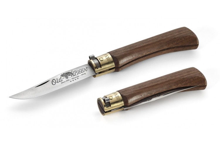 OLD BEAR Serpette Fermante, Lame Acier 420 Avec Virole De