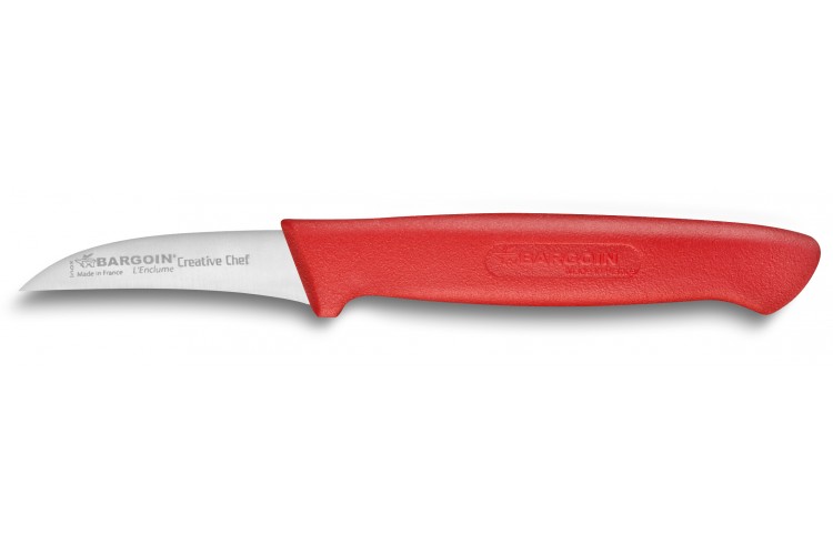 Couteau d'office bec d'oiseau Bargoin Creative Chef 6cm manche surmoulé rouge