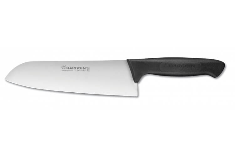 Couteau Santoku Bargoin Creative Chef 18cm manche surmoulé noir