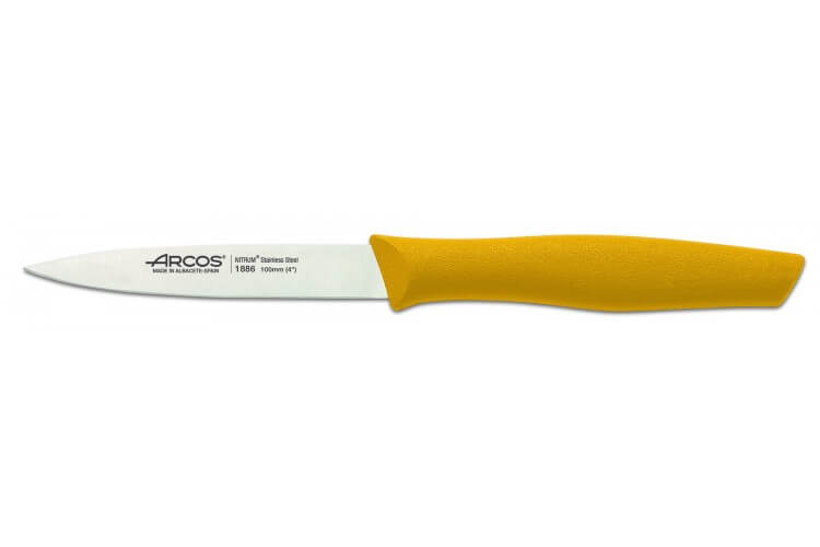 Couteau d'office acier Nitrum jaune 10cm Arcos Nova