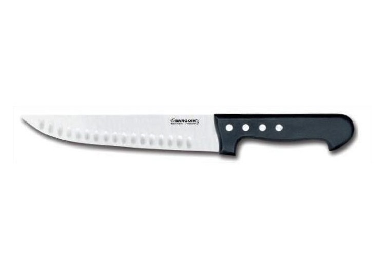 Couteau de boucher lame alvéolée 23cm Classic 4 rivets Bargoin
