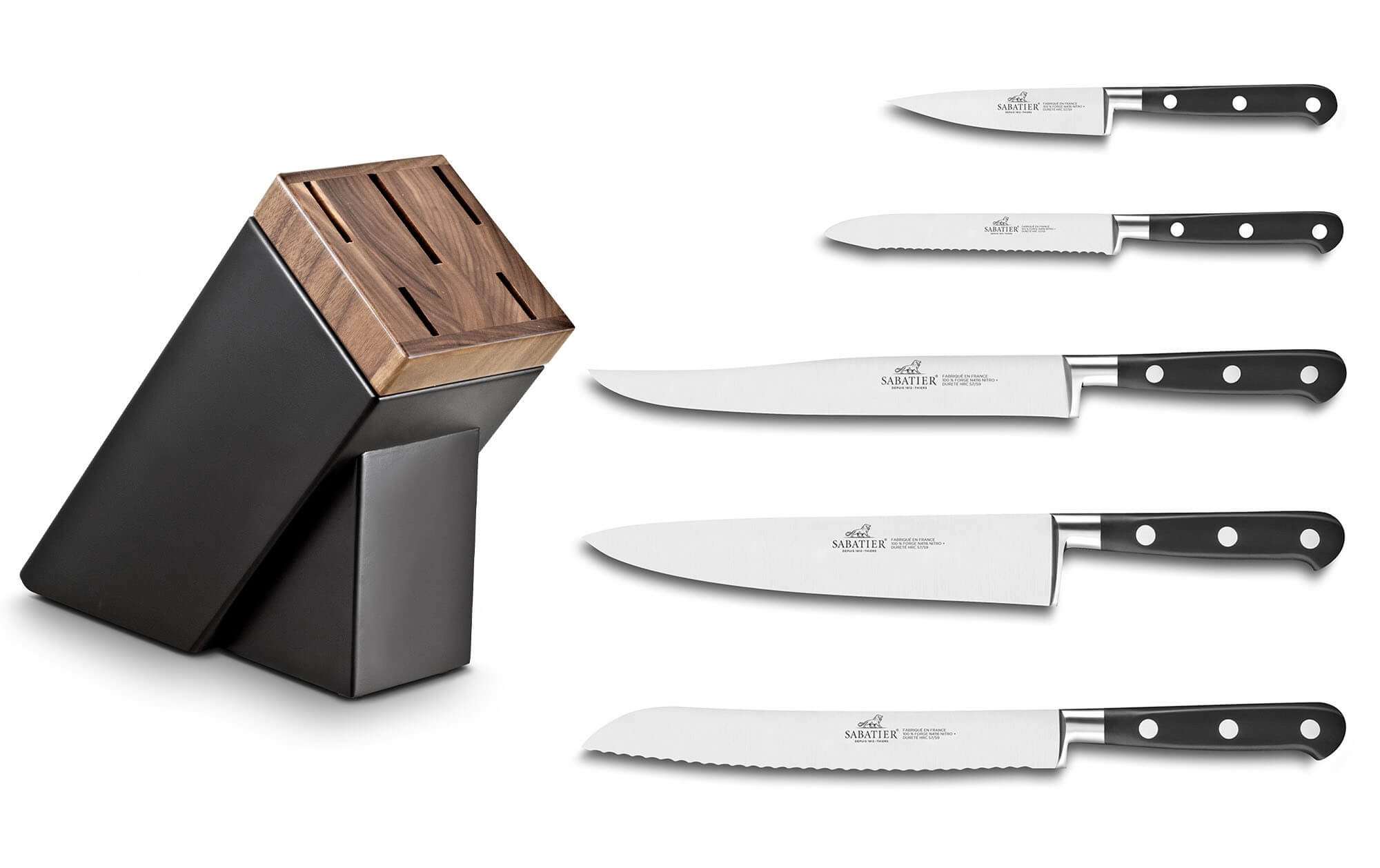 Ultra-Tranchant Set Couteau de Cuisine Professionnelle Inox - Ensemble de  Couteaux de Cuisine (17 pcs avec Bloc - Noir) : : Cuisine et Maison