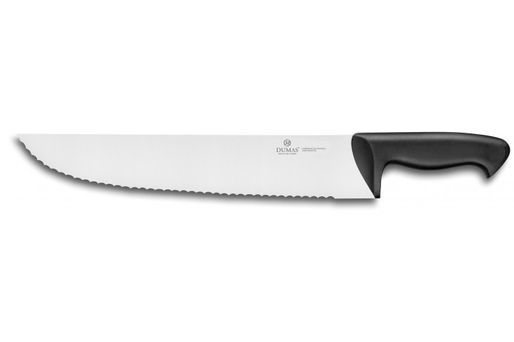 Couteau à poisson lame large crantée 32 Dumas Thermo Black 35cm manche surmoulé