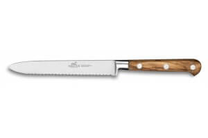 Couteau universel SABATIER Provençao 100% forgé dentelé 12cm en olivier