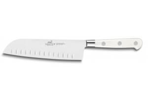 Couteau santoku Sabatier Toque blanche 100% forgé alvéolé 18cm