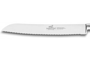 Couteau à pain SABATIER Idéal Inox 100% forgé rivets laiton denté 20cm