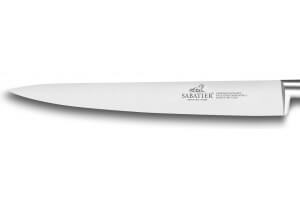 Couteau tranchelard SABATIER Idéal Inox 100% forgé rivets laiton lame 20cm