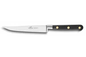 Couteau à steak SABATIER Idéal Inox 100% forgé rivets laiton lisse 13cm