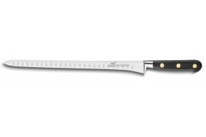 Couteau à saumon SABATIER Idéal Inox 100% forgé rivets laiton alvéolé 30cm