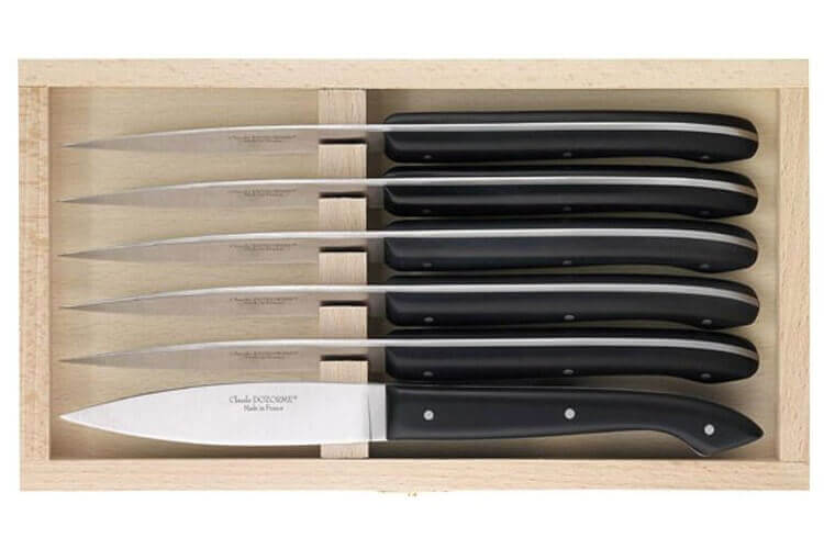 6 X Couteaux à steak lame lisse fabrication française - Cdiscount
