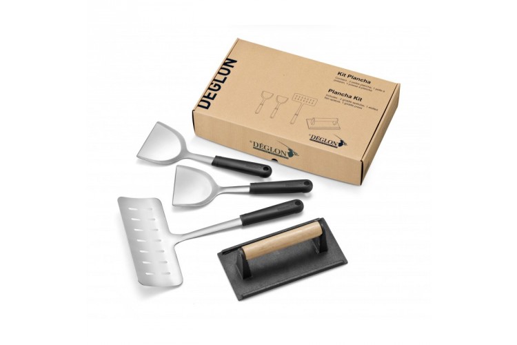 Kit 4 ustensiles pour plancha Deglon