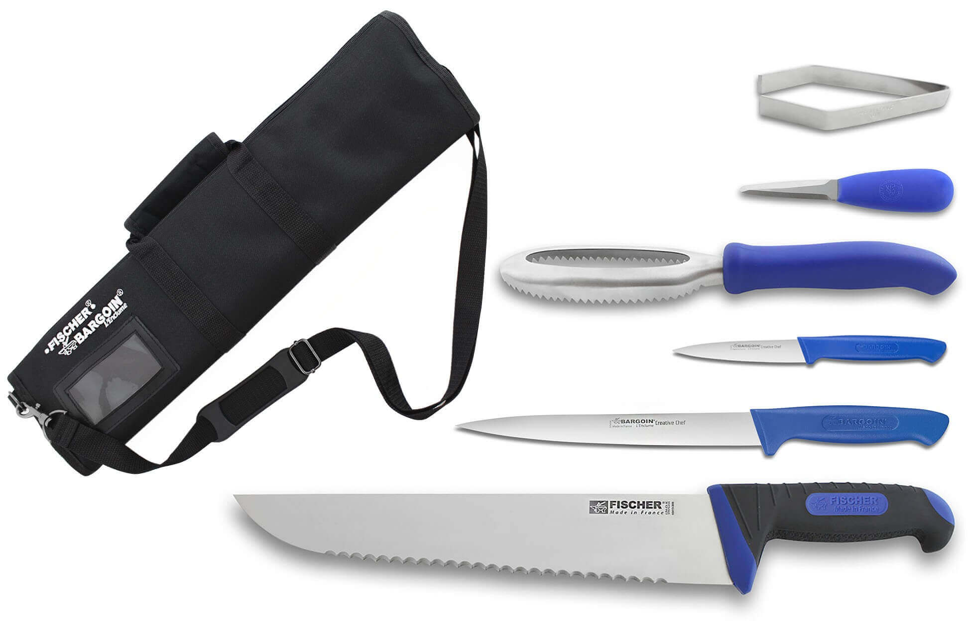 Malette de boucherie Bargoin 4 couteaux + 3 outils