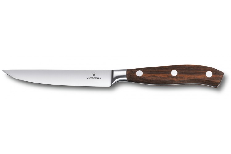 Couteau &agrave; steak VICTORINOX Grand Ma&icirc;tre Rosewood 12cm manche palissandre 3 rivets