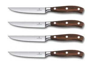 Coffret 4 couteaux à steak Victorinox Grand Maître Wood forgés 12cm manche en érable