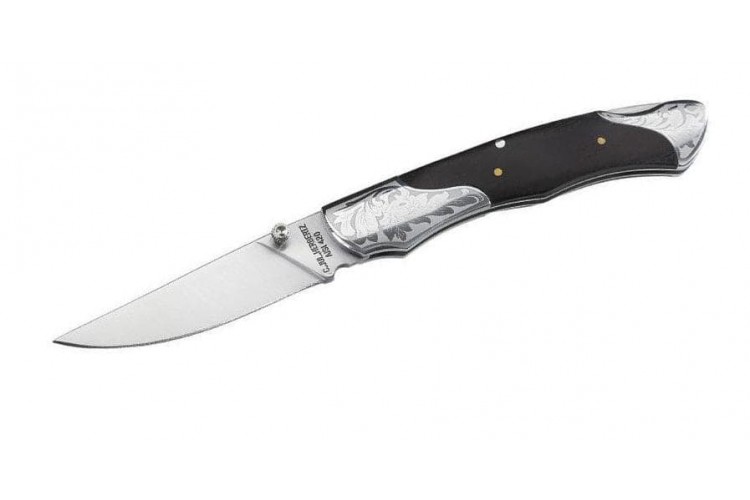 Couteau pliant Herbertz 209512 manche bois mitres gravées 12cm