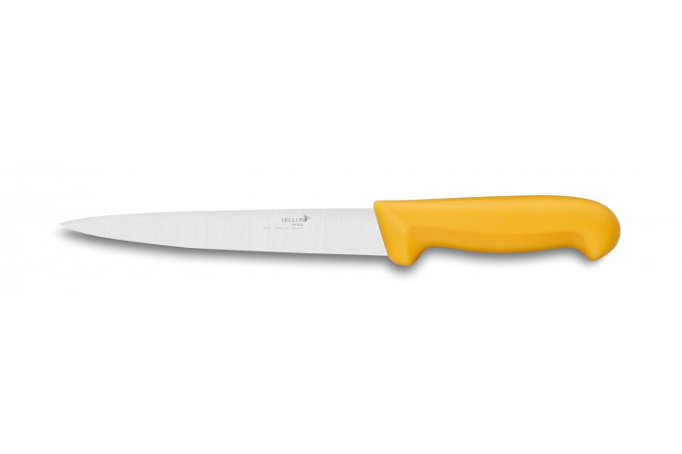 Couteau à dénerver Déglon Profil lame 20cm, manche jaune 