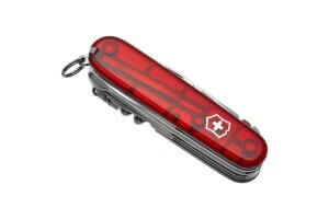 Couteau suisse Victorinox Huntsman Lite rouge translucide 91mm 21 fonctions