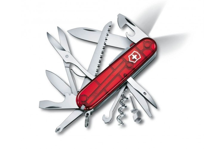 Couteau suisse Victorinox 16 pieces HUNTSMAN LITE rouge translucide