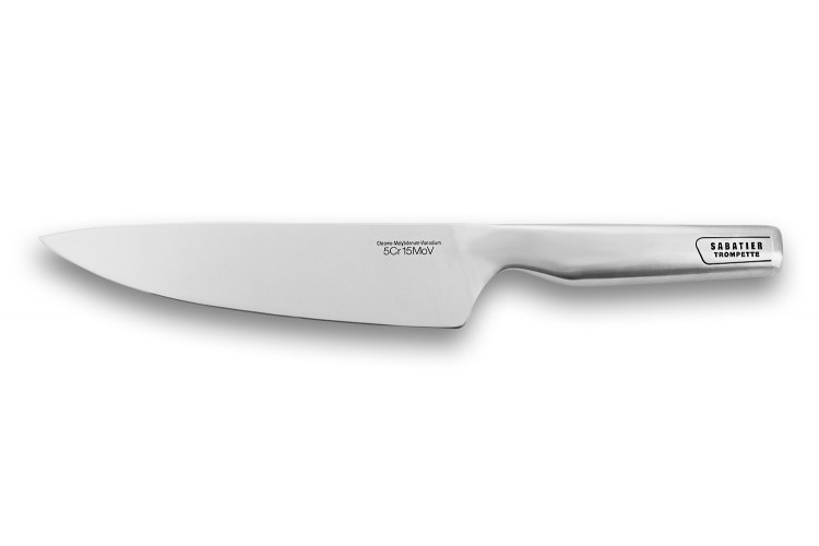 Couteau de chef Sabatier Trompette design Tout Inox 20cm