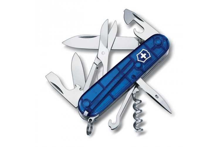 Couteau suisse Victorinox 10 pieces CLIMBER Bleu translucide