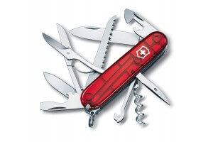 Couteau suisse Victorinox Huntsman rouge translucide 91mm 15 fonctions