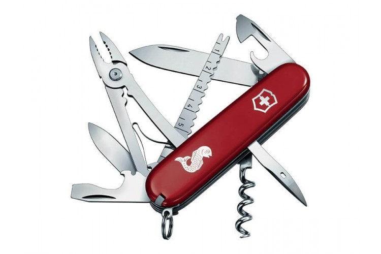 Couteau suisse Victorinox 10 pieces ANGLER rouge