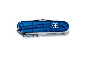 Couteau suisse Victorinox Swisschamp bleu translucide 91mm 33 fonctions