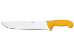 Couteau de boucher professionnel Déglon Profil lame 30cm - manche jaune