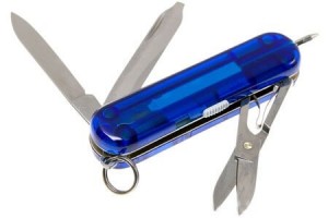 Couteau suisse Victorinox Signature Lite bleu translucide 58mm 7 fonctions