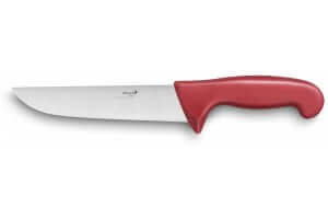 Couteau de boucher professionnel Déglon Profil lame 20cm - manche rouge