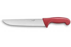 Couteau de boucher professionnel Déglon Profil lame 25cm - manche rouge
