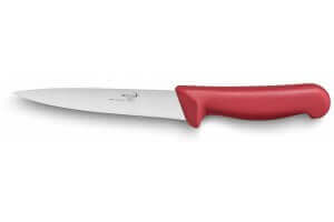 Couteau à saigner professionnel Déglon Profil lame 17cm - manche rouge