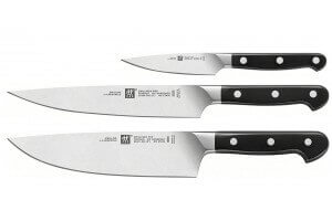 Coffret 3 couteaux de cuisine Zwilling Pro forgés - 1 office + 1 trancheur + 1 chef