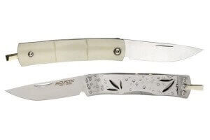 Couteau pliant MCUSTA Bamboo Money Clip MC-153 manche blanc 9cm