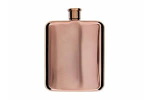 Flasque inox finition or rose avec bouchon à vis - 180ml