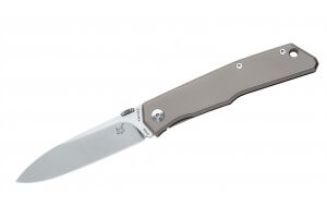 Couteau pliant FOX Terzuola FX-525TI manche gris satiné 11cm + étui
