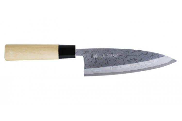 Couteau Deba 16,5cm Japan Kanetsune White Steel 2 Damas 11 couches