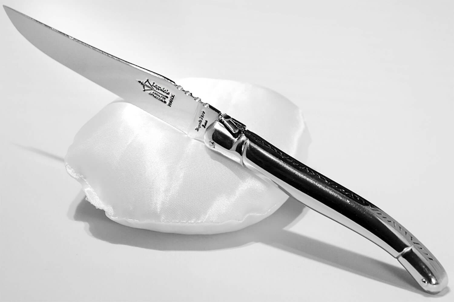 Coffret Laguiole 6 couteaux de table inox mat guilloché